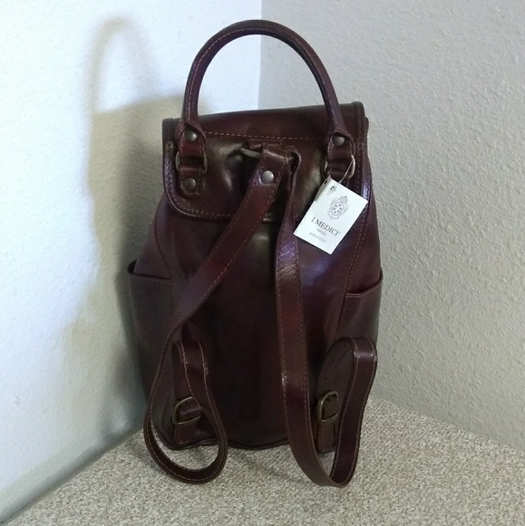 I Medici Brown Genuine Leather Backpack. - Picture 6 of 6